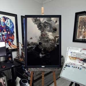 Black Hawk Down Oil Painting