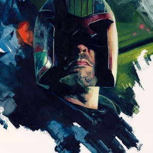 Dredd Portrait Oil Painting