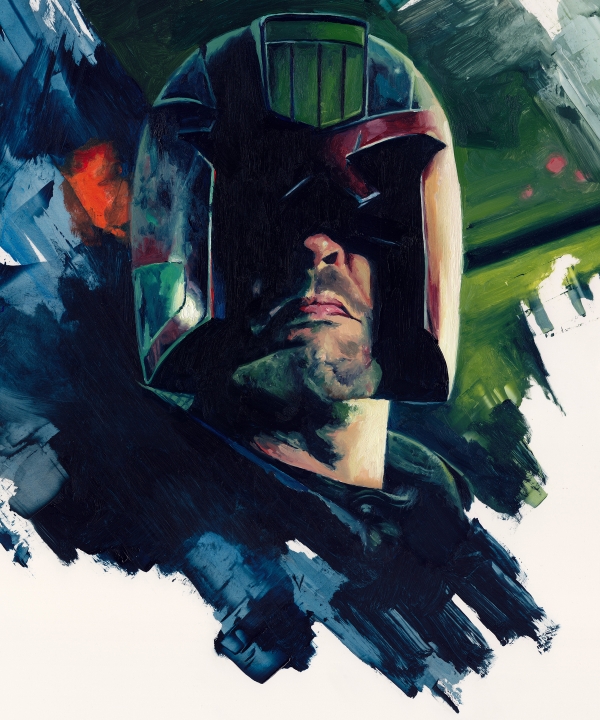 Dredd Portrait Oil Painting